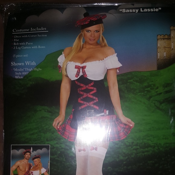 Sexy Scottish "Sassy Lassie" Costume Cosplay 810 - Picture 3 of 5